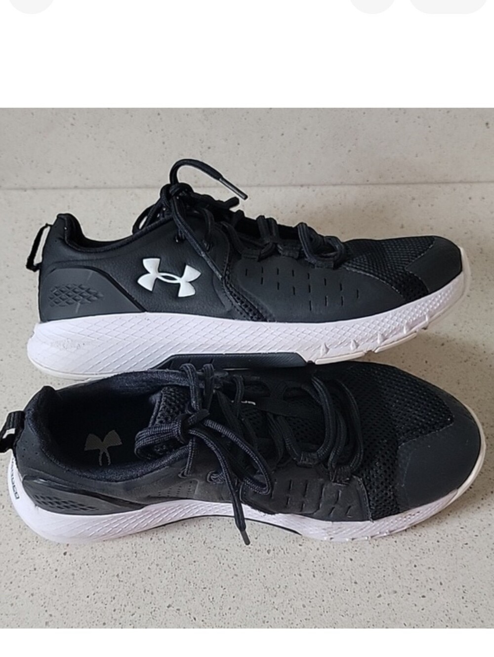 Under Armour 3022027 Men’s Charged Commit TR 2.0 Training Black Shoes Size 7.5
